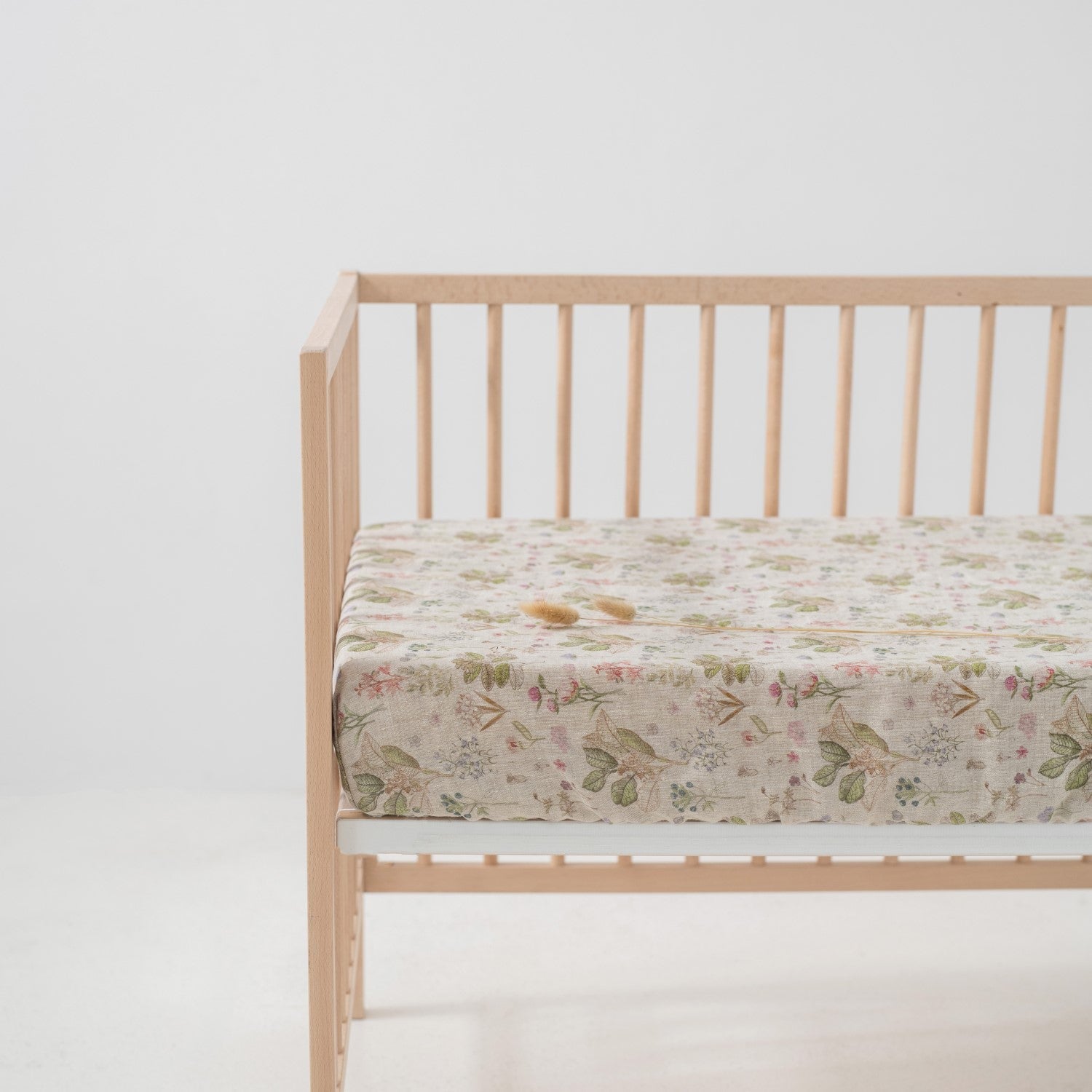 Linen Fitted Sheet for Kids Botany