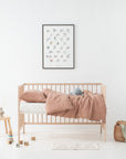 Linen Duvet Cover Set for Kids in Cafe Creme