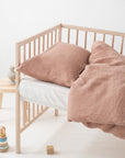 Linen Duvet Cover Set for Kids - Cafe Creme