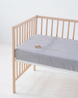Linen Fitted Sheet for Kids - Light Grey