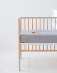 Linen Fitted Sheet for Kids - Light Grey