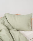 Linen Duvet Cover Set for Kids - Sage