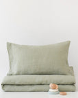 Linen Duvet Cover Set for Kids - Sage