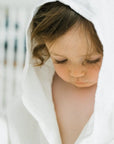 Linen Bathrobe for Kids - White