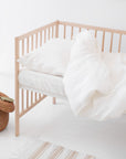 White Linen Duvet Cover Set for Kids