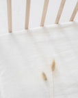 Linen Fitted Sheet for Kids - White