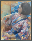 Kimono Framed Canvas Print - Medium