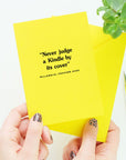 Never Judge A Kindle By Its Cover Card