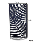 Kireta Metal Black Wall Art Leaf Design