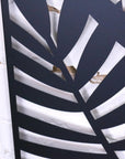 Kireta Metal Black Wall Art Leaf Design