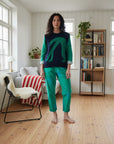 Organic Cotton Knit Jumper Vest - Blue