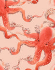 Red Octopus Wallpaper in Watercolour