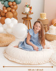 MINICAMP Large Floor Cushion with Ruffled Edges - Plush & Hypoallergenic for Kids by Minicamp at brixbailey.com