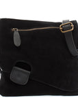 Women's cowhide full grain crossbody shoulder bag small Messenger satchel bag