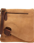 Women's cowhide full grain crossbody shoulder bag small Messenger satchel bag