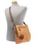 Women's cowhide full grain crossbody shoulder bag small Messenger satchel bag