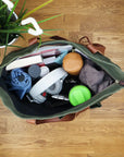 Suede & Leather Shopper Bag - Ladies’ Durable & Versatile