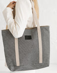 Stylish Striped Denim Tote – Perfect for Summer Adventures by Muni at www.brixbailey.com