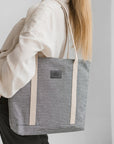 Striped Denim Tote Bag for Everyday Escapes