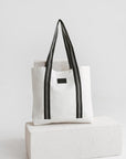 White Denim Shoulder Tote Bag