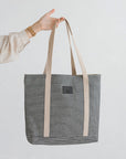 Stylish Striped Denim Tote – Perfect for Summer Adventures by Muni at www.brixbailey.com
