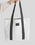 Stylish Summer Denim Tote – Durable & Handmade in Lithuania by Muni at www.brixbailey.com