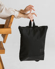 Backpack with black leather - 13" Laptop Pocket