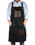 Turin Leather Canvas Apron – Durable & Water-Resistant