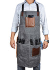 Fremont Leather Canvas Utility Apron for Work & Craft