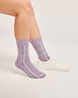 Lilac Check Everyday Crew