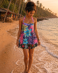 LILA Recycled Silk Wrap Beach Skirt/Mini Dress