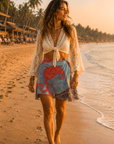 LILA Recycled Silk Wrap Beach Skirt/Mini Dress