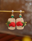 Magic Carpet Mushroom Earrings