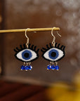 Evil Eyes Crochet Earrings