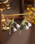 Lily of the Valley Micro Crochet Earrings