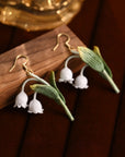 Lily of the Valley Micro Crochet Earrings