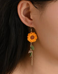 Sun-Kissed Sunflower Bloom Earrings
