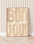 Bonjour Typography Print