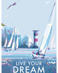 Live Your Dream Vintage Style Retro Quote Poster