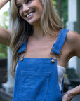 Adult Blue Chunky Cord Dungarees