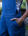Adult Blue Chunky Cord Dungarees
