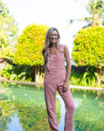 Adult Pink Chunky Cord Dungarees