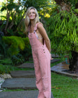 Adult Pink Chunky Cord Dungarees