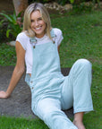 Adult Mint Chunky Cord Dungarees
