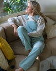 Adult Mint Chunky Cord Dungarees
