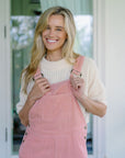 Adult Pink Chunky Cord Dungarees