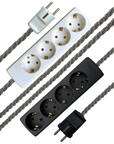 Denim Chevron - Lola's Leads EU Fabric Extension Cable