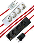 Gilded Crimson - Lola's Leads EU Fabric Extension Cable