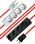 Luminous Coral - Lola's Leads EU Fabric Extension Cable