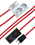 Gilded Crimson - Lola's Leads EU Fabric Extension Cable